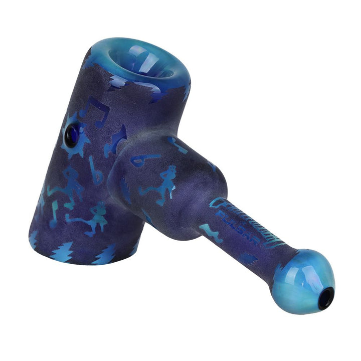 5" Grateful Dead Etched Glass Hammer Bubbler