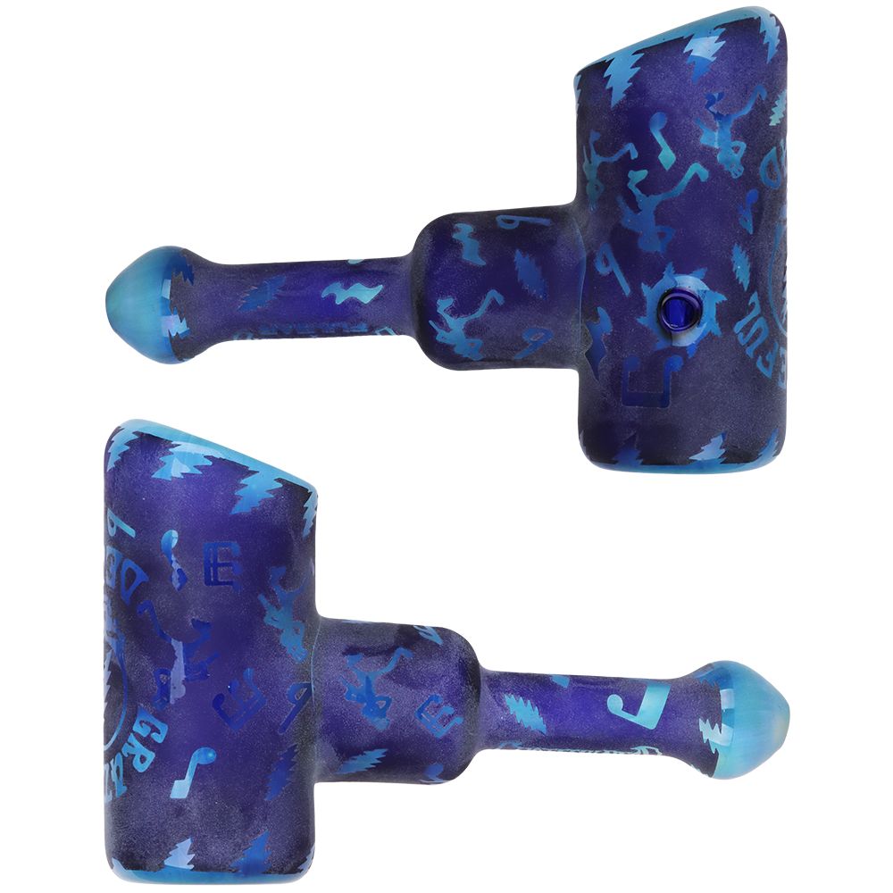 5" Grateful Dead Etched Glass Hammer Bubbler