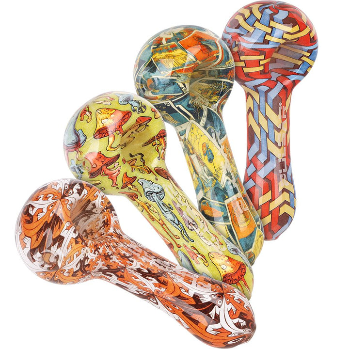 Pulsar 4.75" Borosilicate Inside Print Hand Pipe