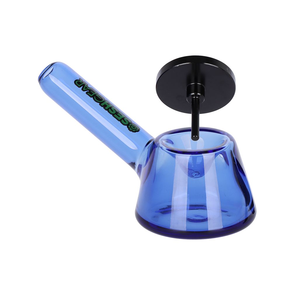 4.75 Inch Glass Hand Pipe with Tamp-n-Poke Lid