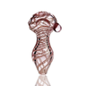 Pink Glass Hand Pipe with Belly & Twist Art