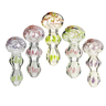 4-Inch Clear Glass Hand Pipe with Slime Lines