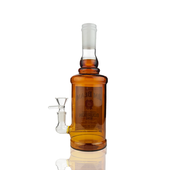 10 Inch Liquor Bottle Glass Water Pipe with 14mm Bowl