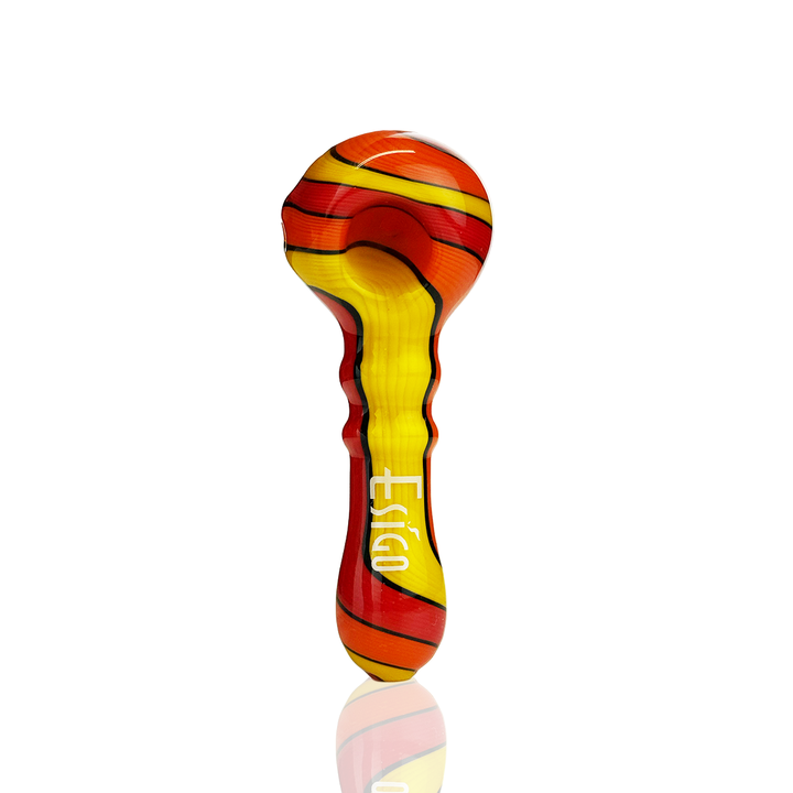 4-Inch Wig Wag Art Glass Hand Pipe
