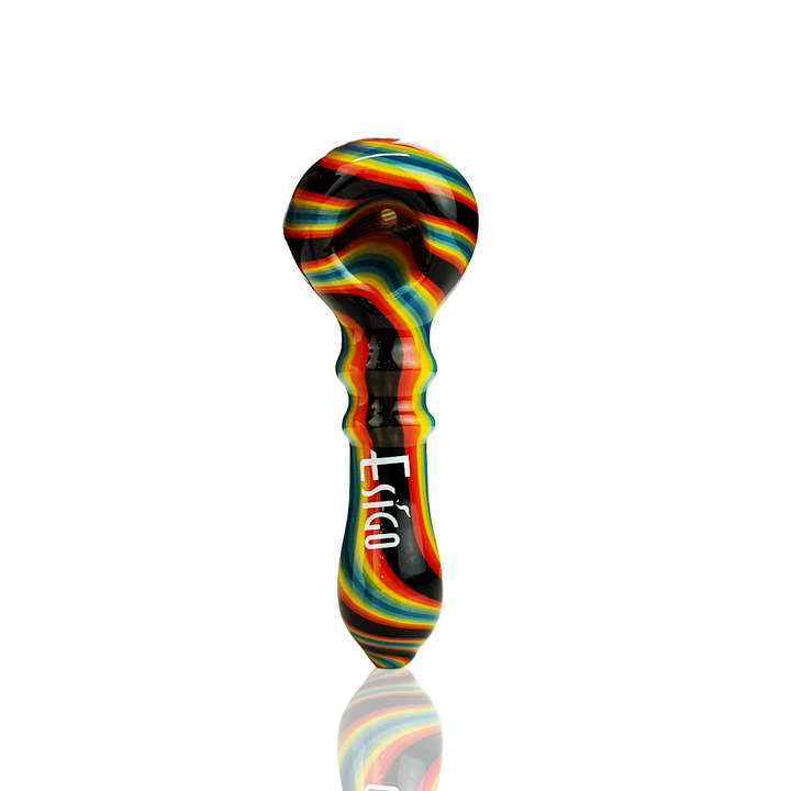 4-Inch Wig Wag Art Glass Hand Pipe