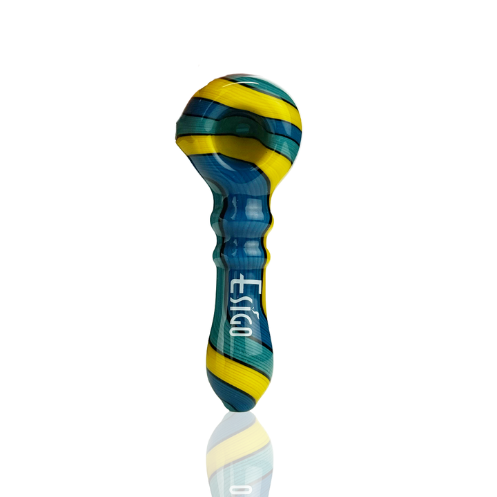 4-Inch Wig Wag Art Glass Hand Pipe