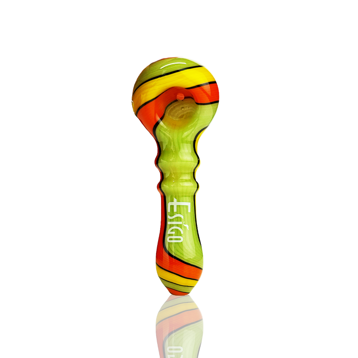 4-Inch Wig Wag Art Glass Hand Pipe