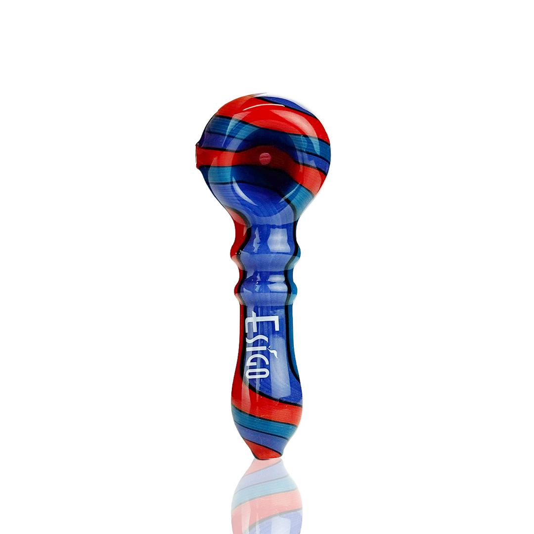 4-Inch Wig Wag Art Glass Hand Pipe