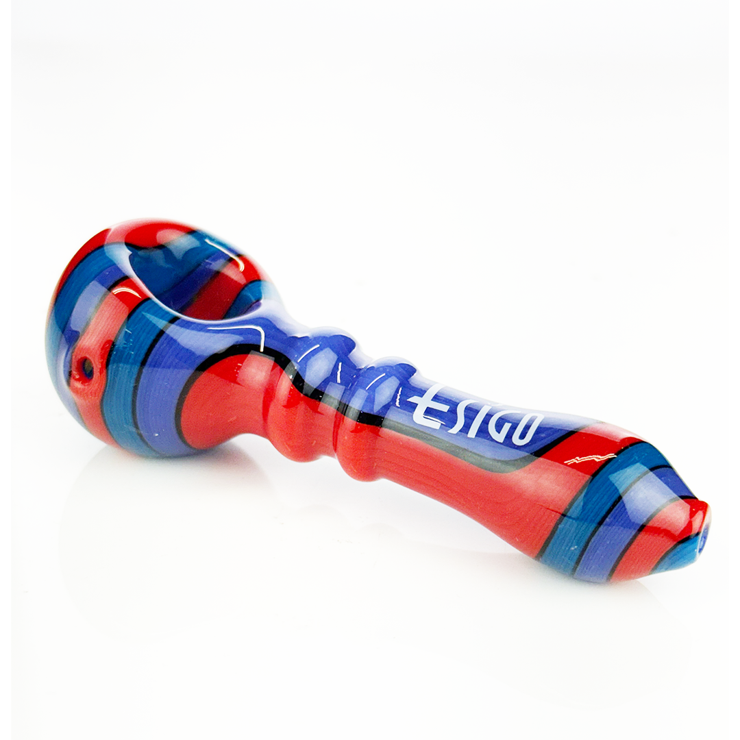 4-Inch Wig Wag Art Glass Hand Pipe