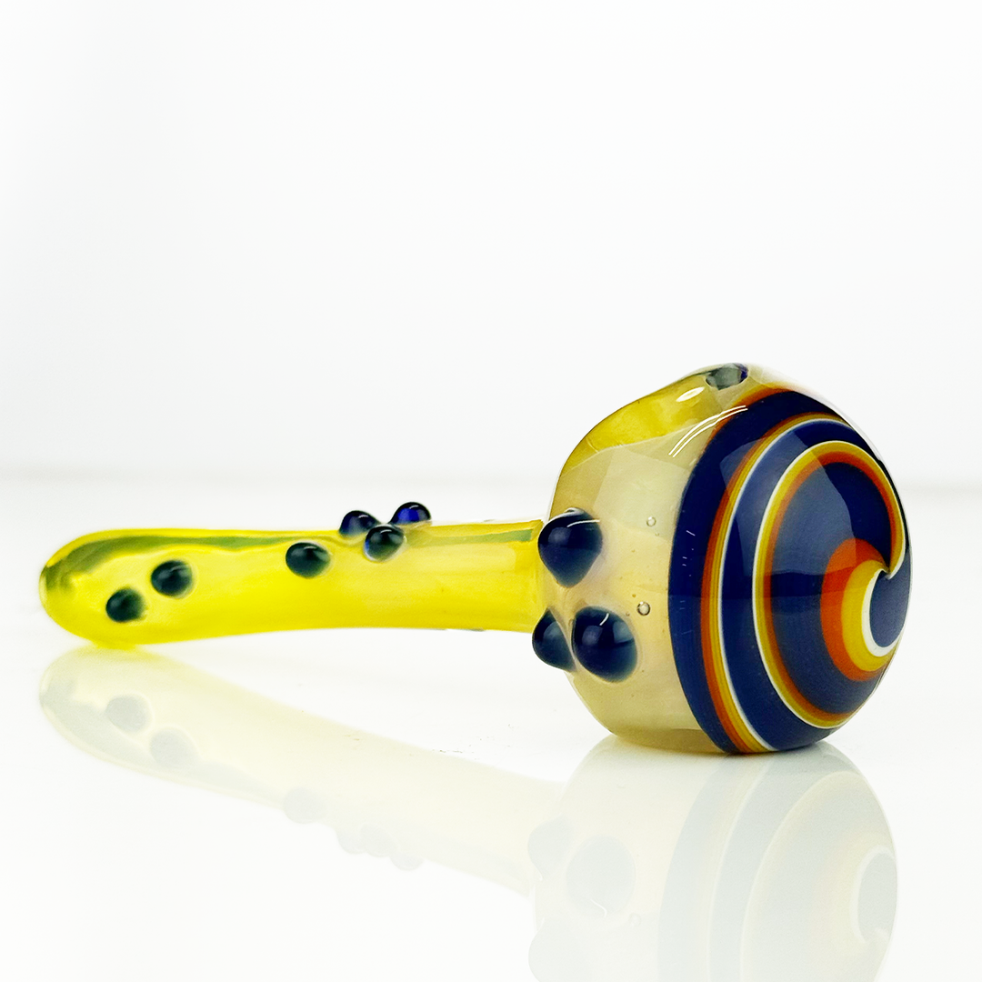 4.5" Wig Wag Art Glass Hand Pipe