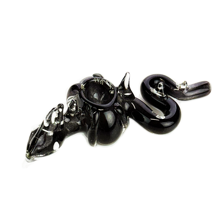 5-Inch Dragon Glass Hand Pipe, Color Lined