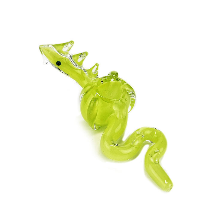 5-Inch Dragon Glass Hand Pipe, Color Lined