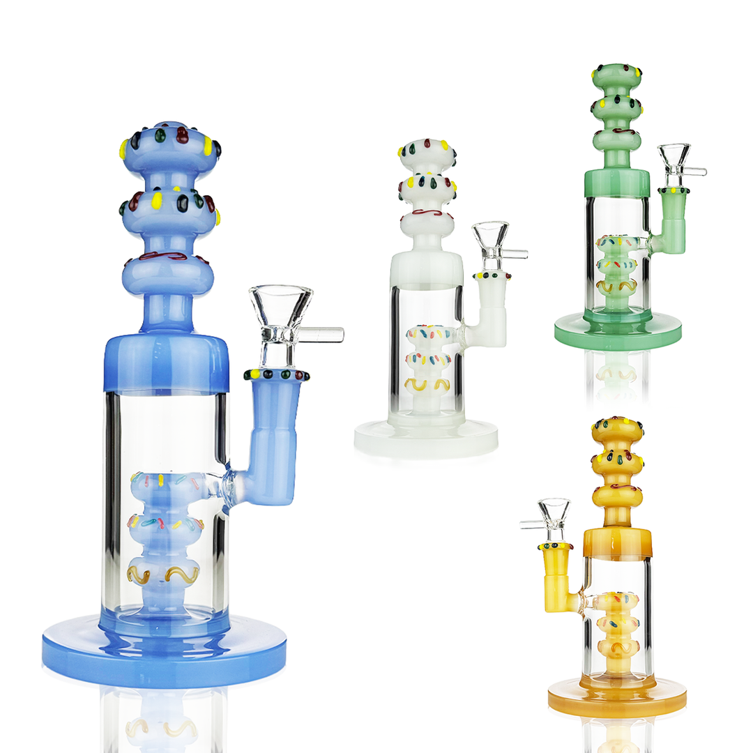 Compact 9-Inch Glass Water Pipe with 14mm Bowl