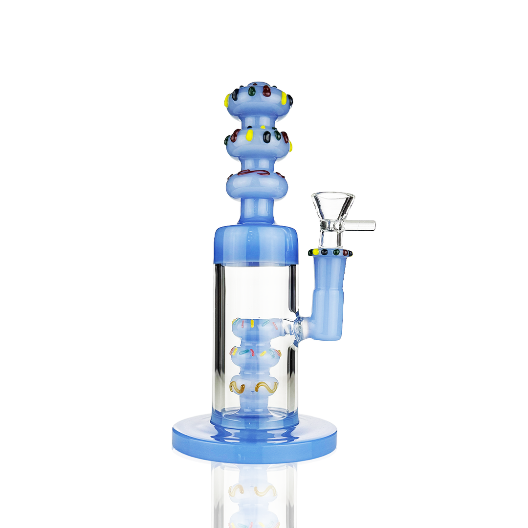 Compact 9-Inch Glass Water Pipe with 14mm Bowl