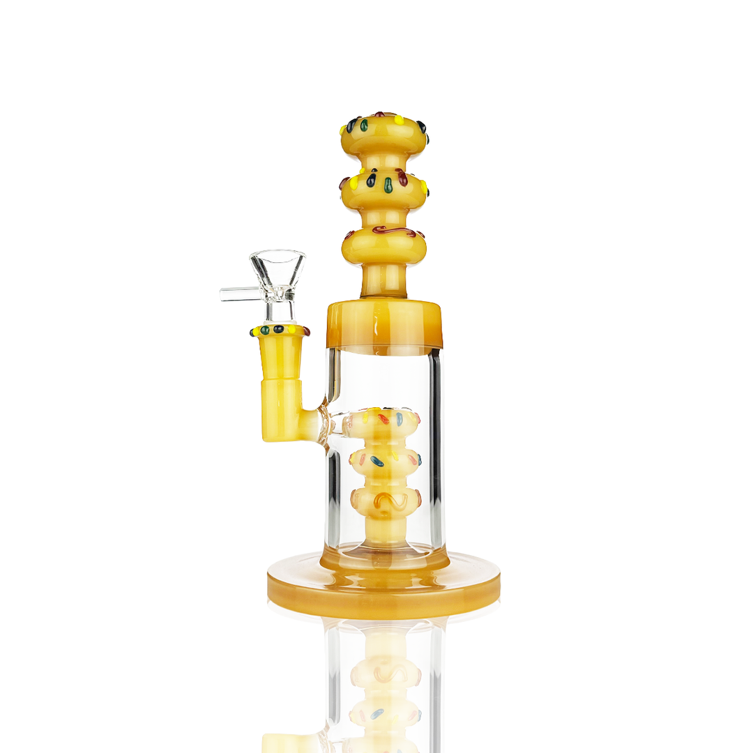 Compact 9-Inch Glass Water Pipe with 14mm Bowl
