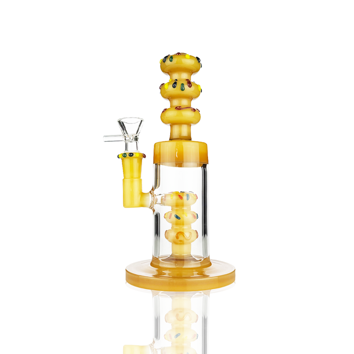 Compact 9-Inch Glass Water Pipe with 14mm Bowl