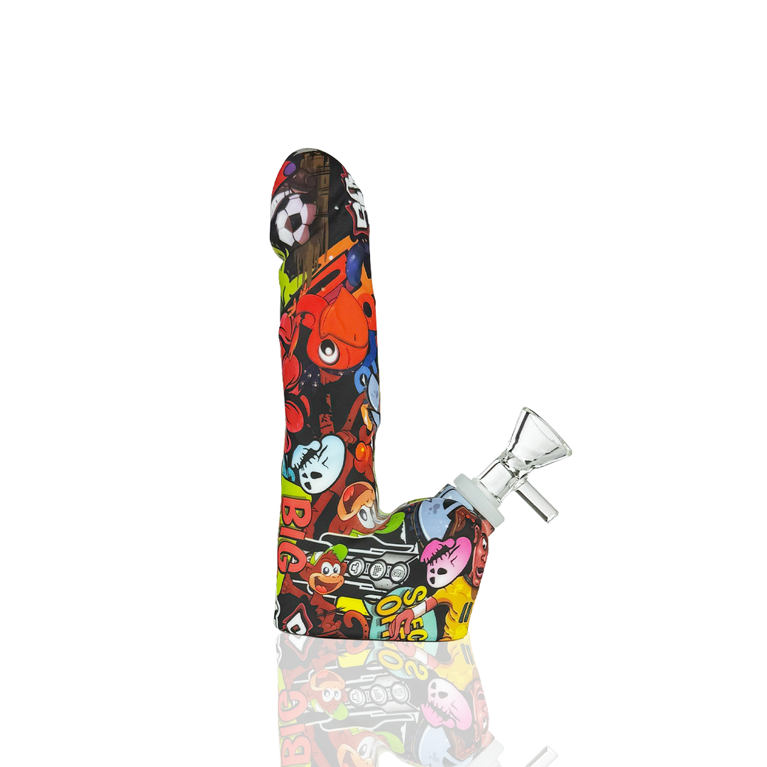 7-inch Novelty Silicone Water Pipe with 14mm Bowl