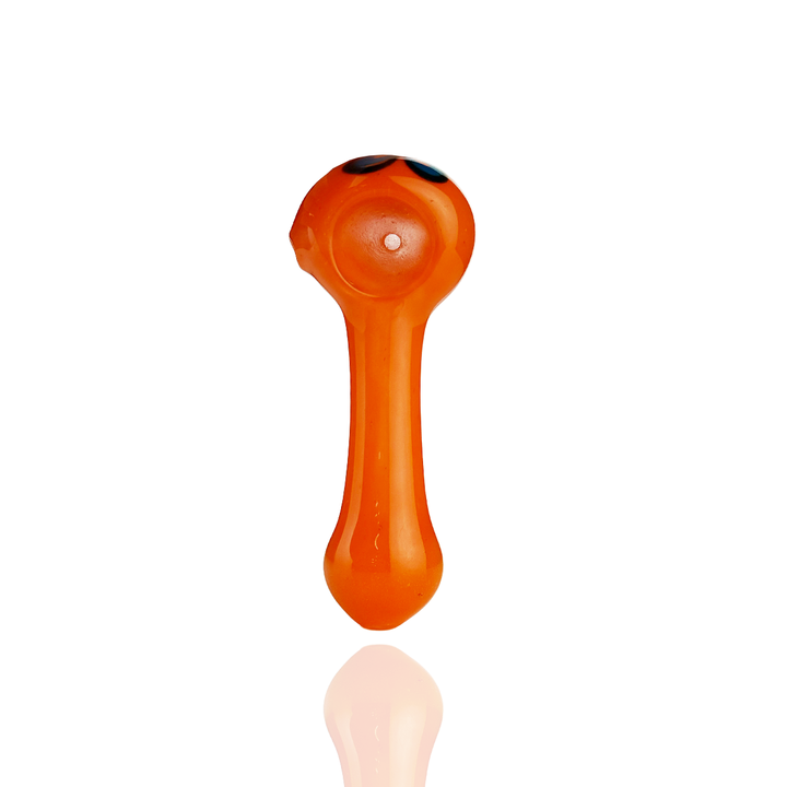 3.5 Inch Frit Glass Hand Pipe with Floral Design