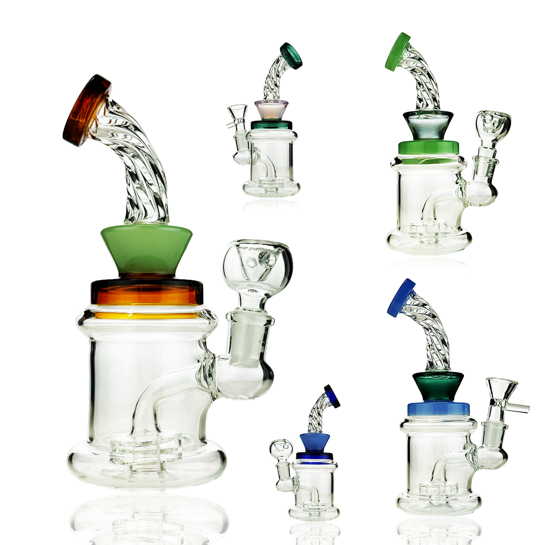 Portable 7-Inch Twist Neck Water Pipe