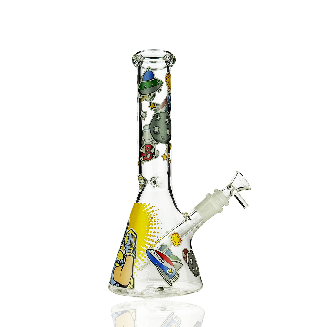 10 Inch Themed Decal Water Pipe with 14mm Bowl