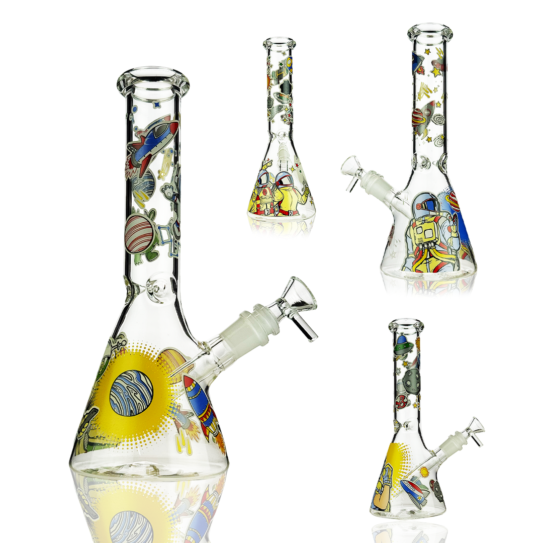10 Inch Themed Decal Water Pipe with 14mm Bowl