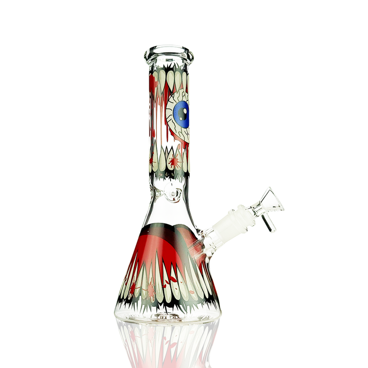 10in Scary Decal Beaker Water Pipe