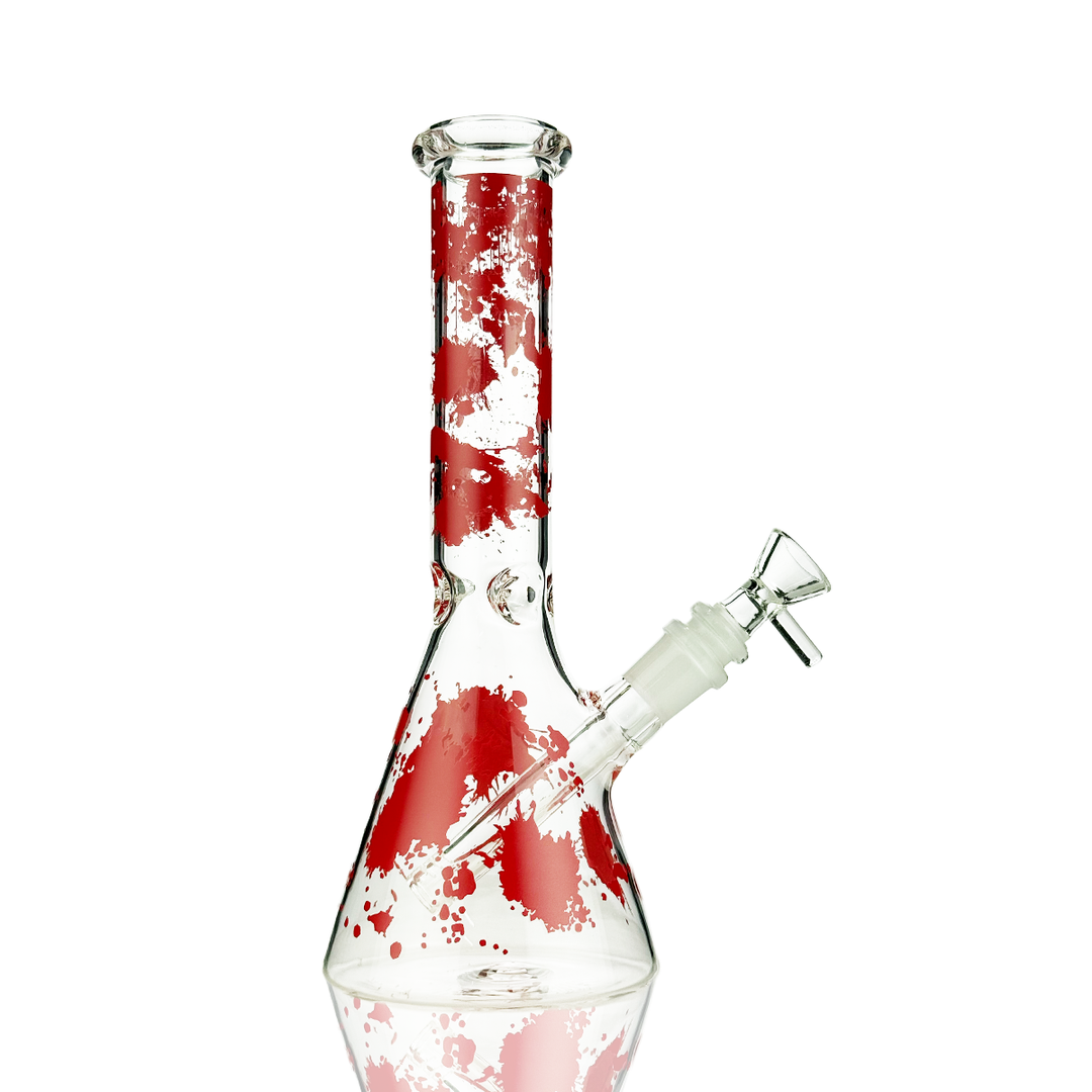 10in Scary Decal Beaker Water Pipe
