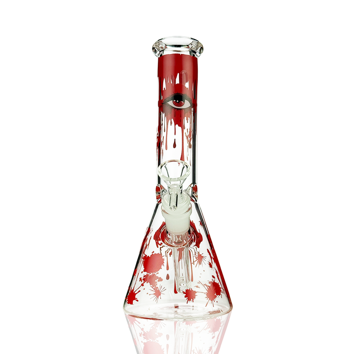 10in Scary Decal Beaker Water Pipe