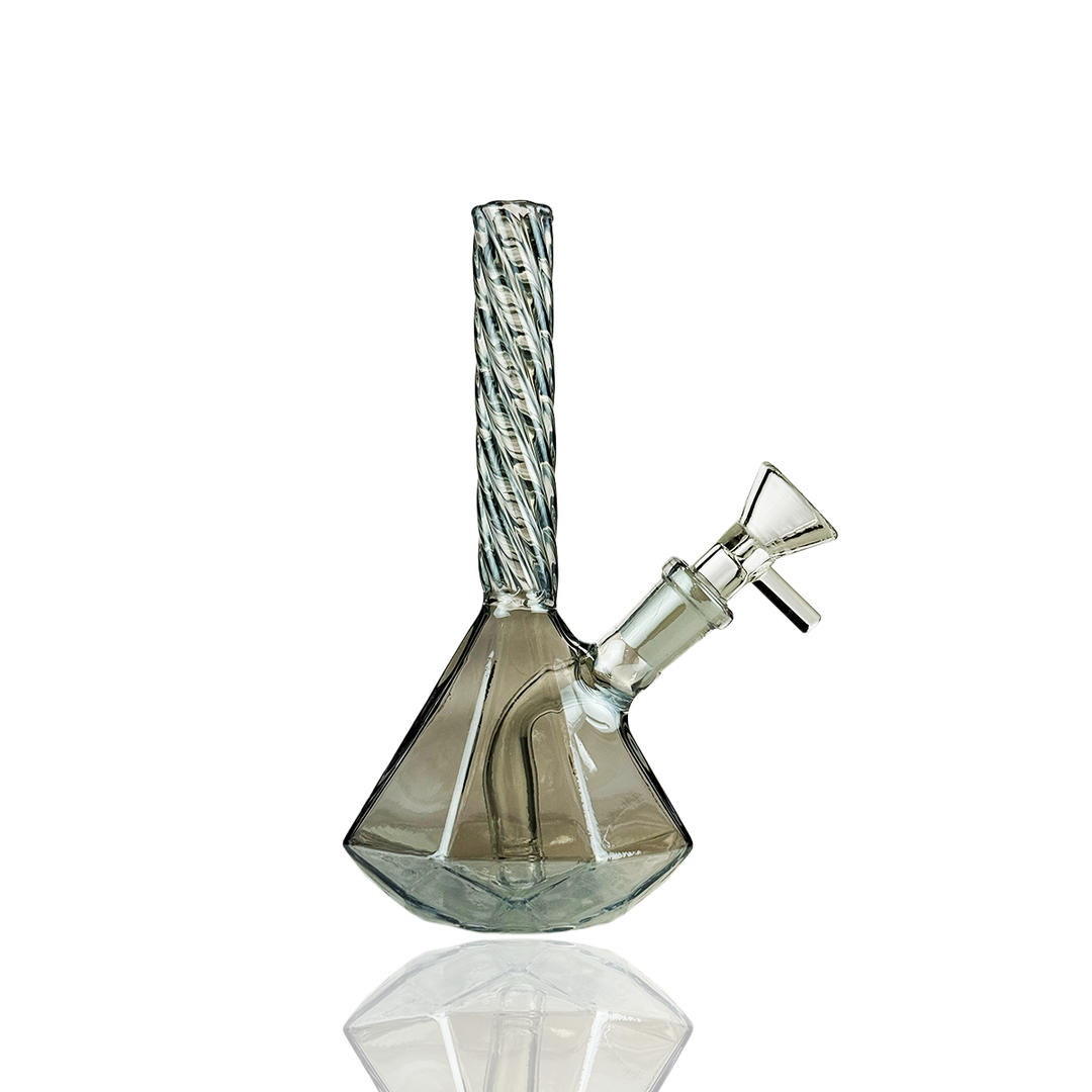 Electro-Plated 6" Diamond Base Water Pipe with 14mm Bowl