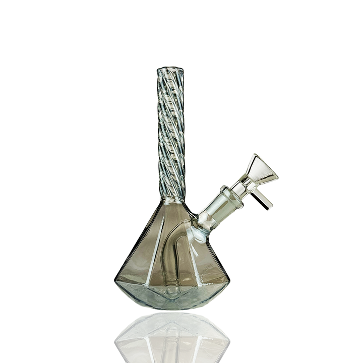Electro-Plated 6" Diamond Base Water Pipe with 14mm Bowl