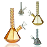 Electro-Plated 6" Diamond Base Water Pipe with 14mm Bowl