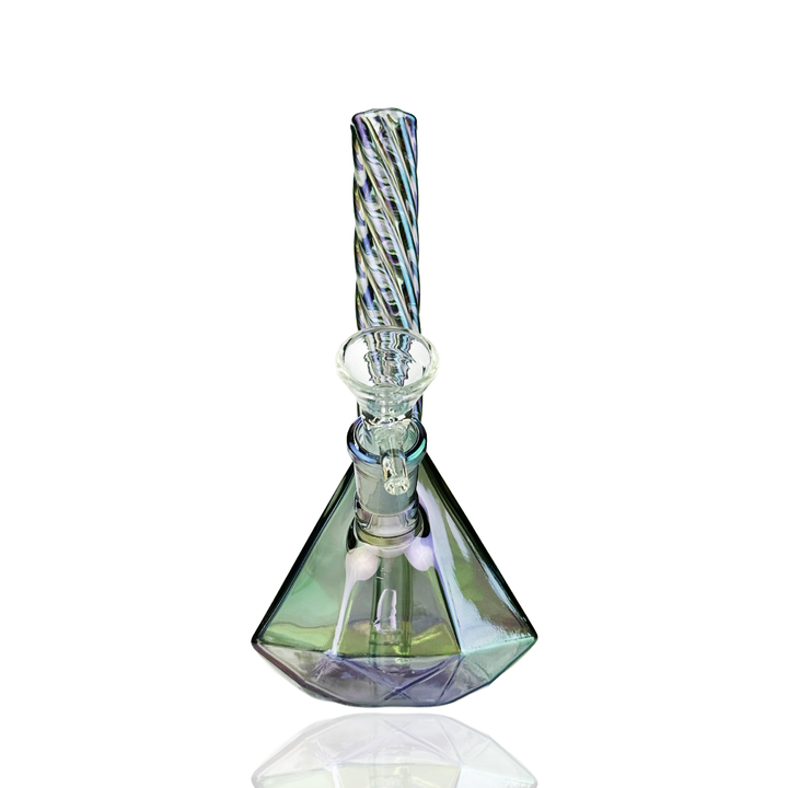 Electro-Plated 6" Diamond Base Water Pipe with 14mm Bowl
