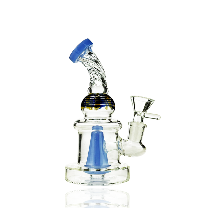 6-Inch Twisted Glass Water Pipe with 14mm Bowl