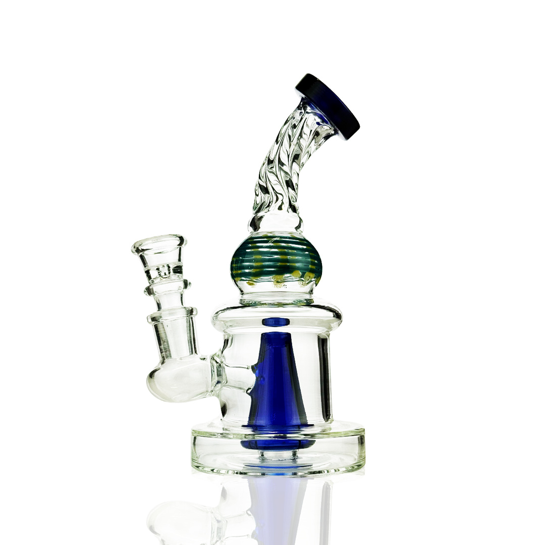 6-Inch Twisted Glass Water Pipe with 14mm Bowl