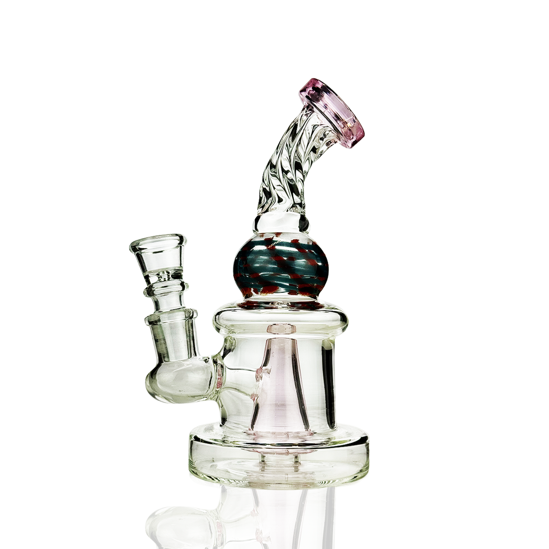 6-Inch Twisted Glass Water Pipe with 14mm Bowl