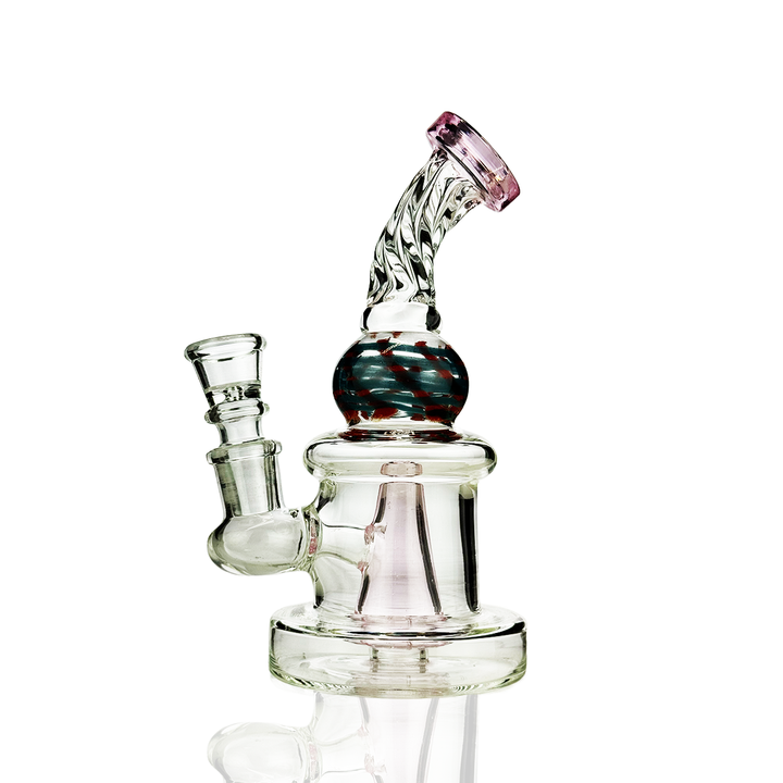 6-Inch Twisted Glass Water Pipe with 14mm Bowl