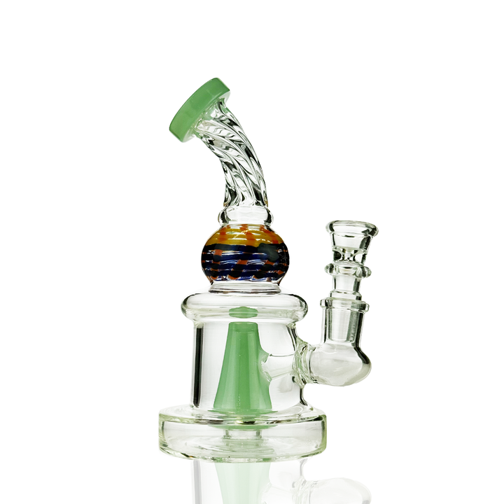 6-Inch Twisted Glass Water Pipe with 14mm Bowl