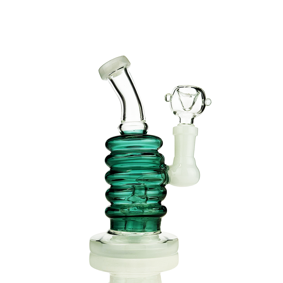 6 Inch Compact Water Pipe Rig with Color Tube Ring