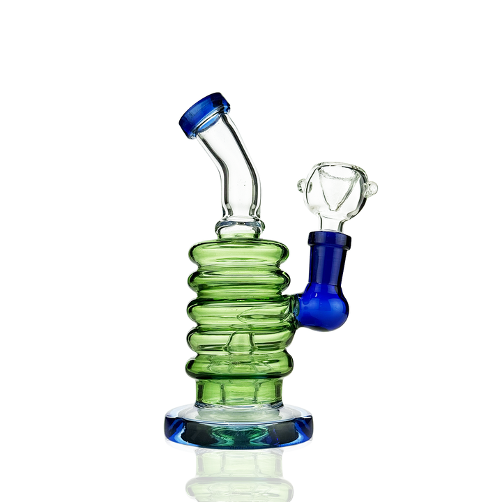 6 Inch Compact Water Pipe Rig with Color Tube Ring