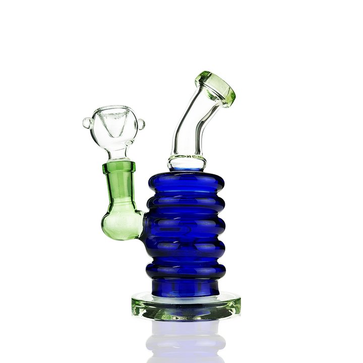 6 Inch Compact Water Pipe Rig with Color Tube Ring