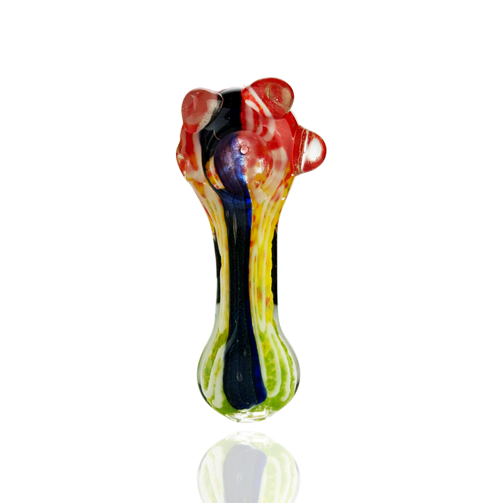 4.5-Inch Rasta Dichro Glass Spoon Pipe