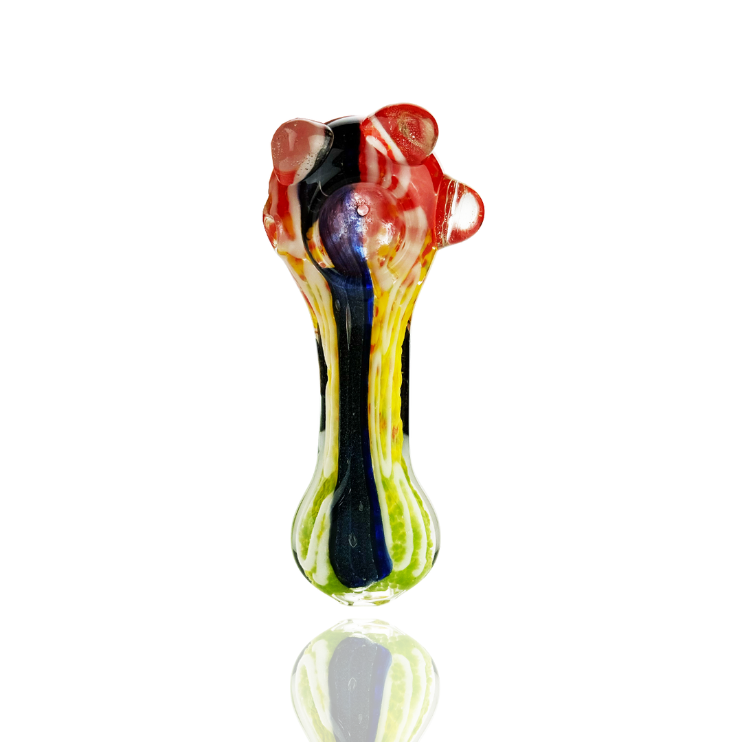 4.5-Inch Rasta Dichro Glass Spoon Pipe