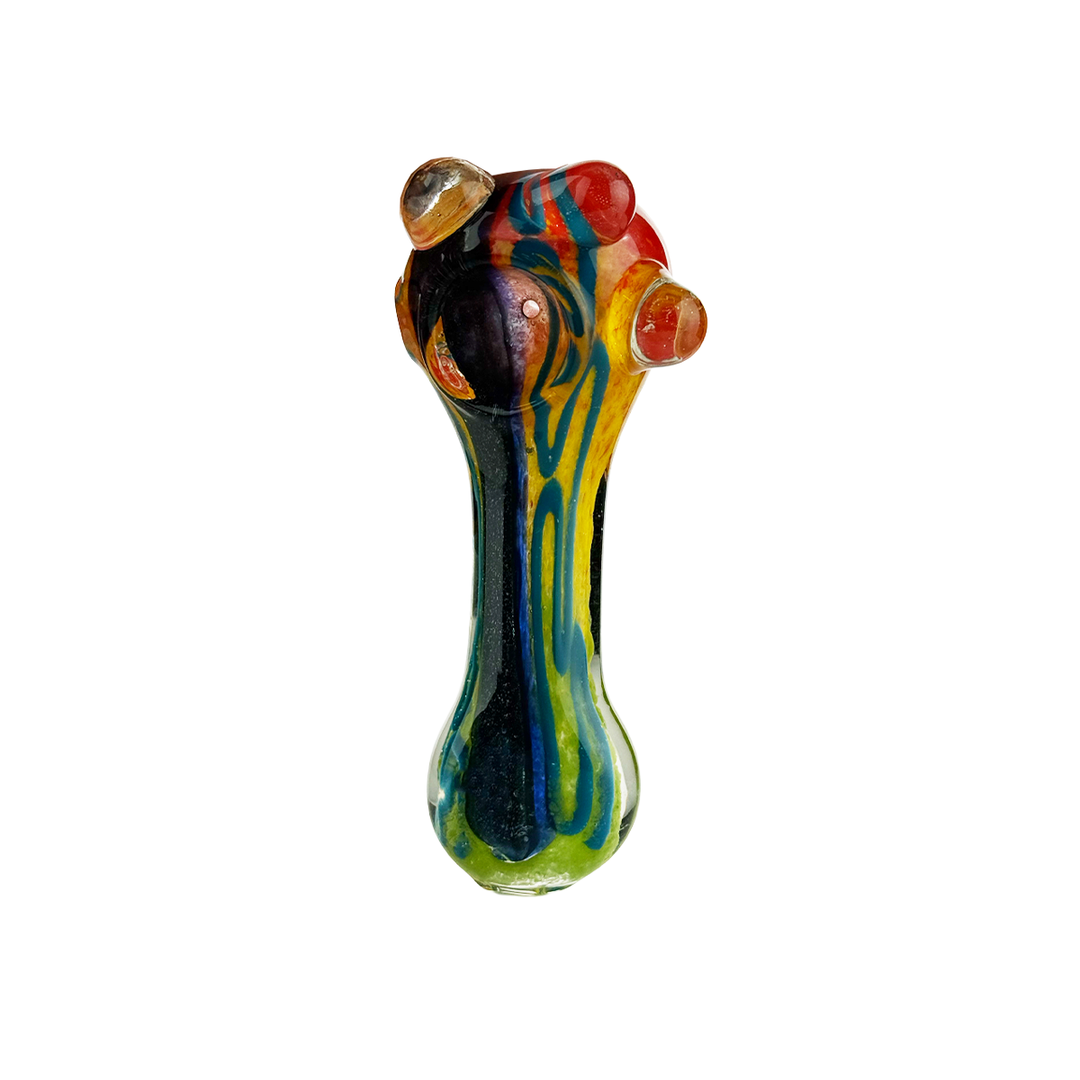 4.5-Inch Rasta Dichro Glass Spoon Pipe