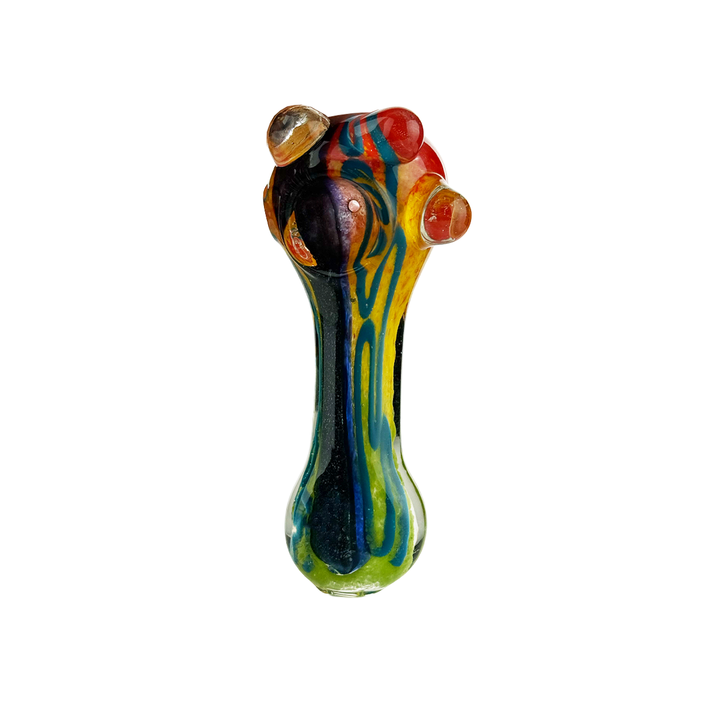 4.5-Inch Rasta Dichro Glass Spoon Pipe