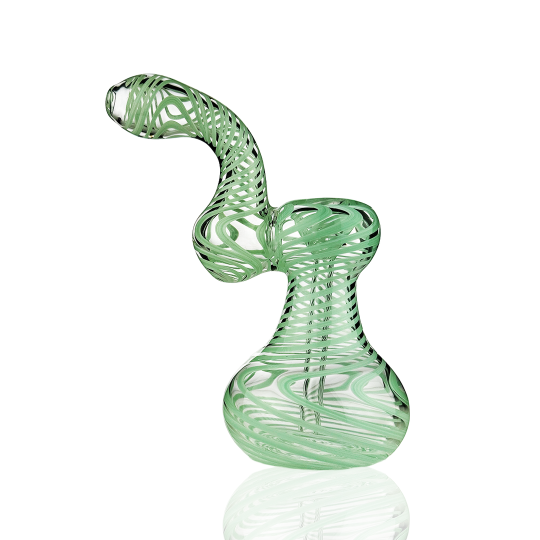 7-Inch Slime Line Glass Bubbler for Dry Herb