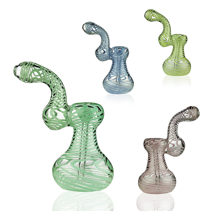 7-Inch Slime Line Glass Bubbler for Dry Herb