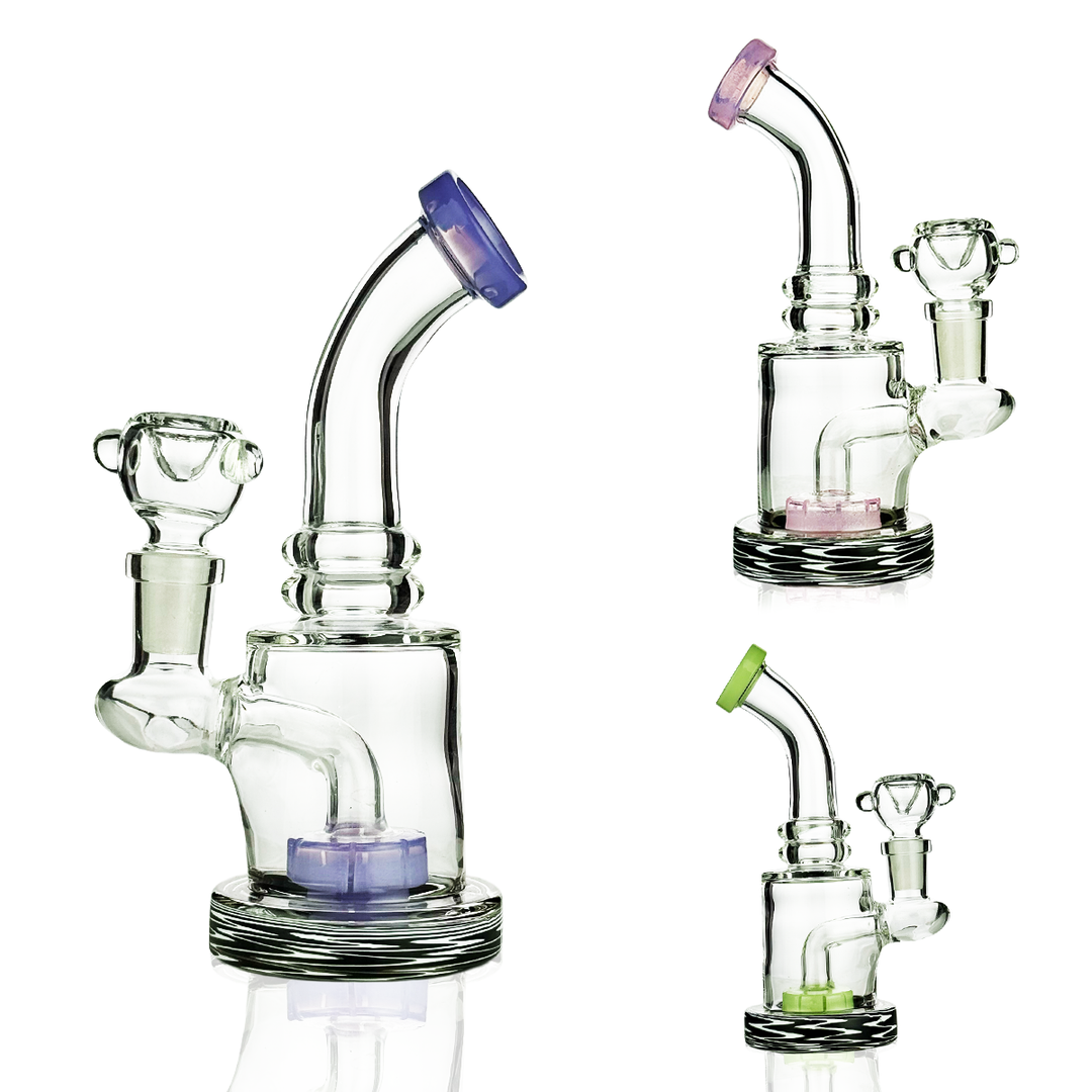 6.5 Inch Water Pipe with Slime Shower Perc and 14mm Bowl