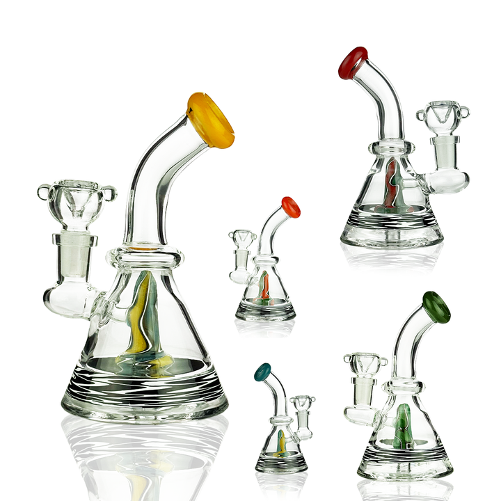 6 Inch Conical Water Pipe with Colored Rod