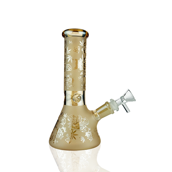 8 Inch Frosted Beaker Water Pipe with Male Bowl