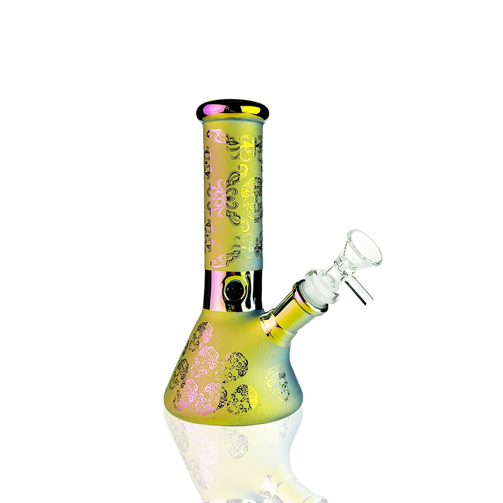 8 Inch Frosted Beaker Water Pipe with Male Bowl